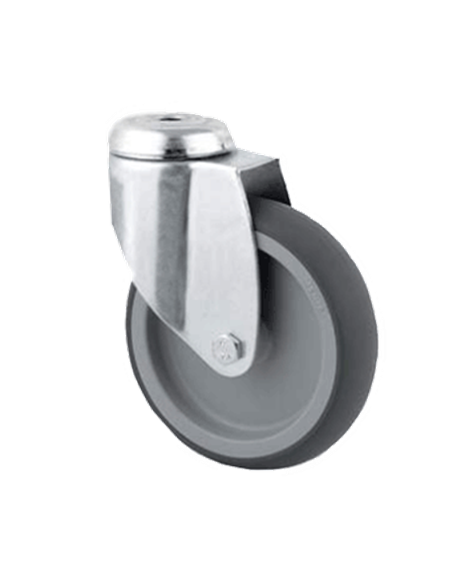 Roue Ø50 trou central Ø11, pivotante, 50kg fixation R8 ref: TAROU8_50TCP