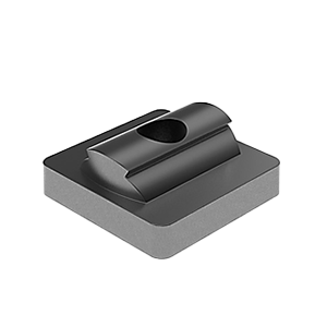 Plaque de base tube carré 40 compatible connecteur pour tube rond ref: TAPR_PLA_