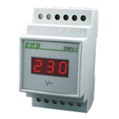 Voltmetre, 1 phase, cl.1 230V 5(45)A, 50Hz, LCD display, 1 module DMV-1 TRUE RMS