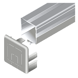 Goulotte à clipser sur profilé aluminium