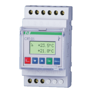 Regulateur température digital -100-400° C PT100, I=16A 230V, 3 mod (CRT05) ref:
