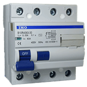 Interrupteur différentiel 10KA, 30mA, 3P+N, 63 Amp, 400VAC B10R4063-30